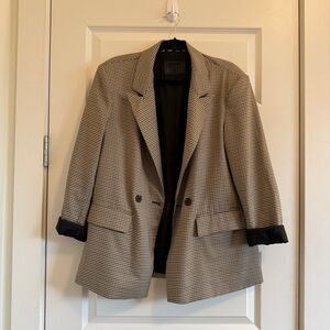 Blank NYC Black and Tan Houndstooth Blazer